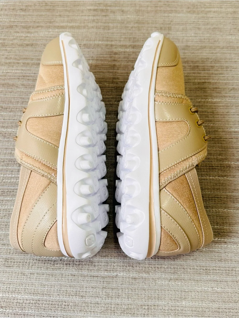 Propet Olanna Women's Diabetic Walking Shoe Sneakers, Beige, Lace Up, Sz 9 (4E)